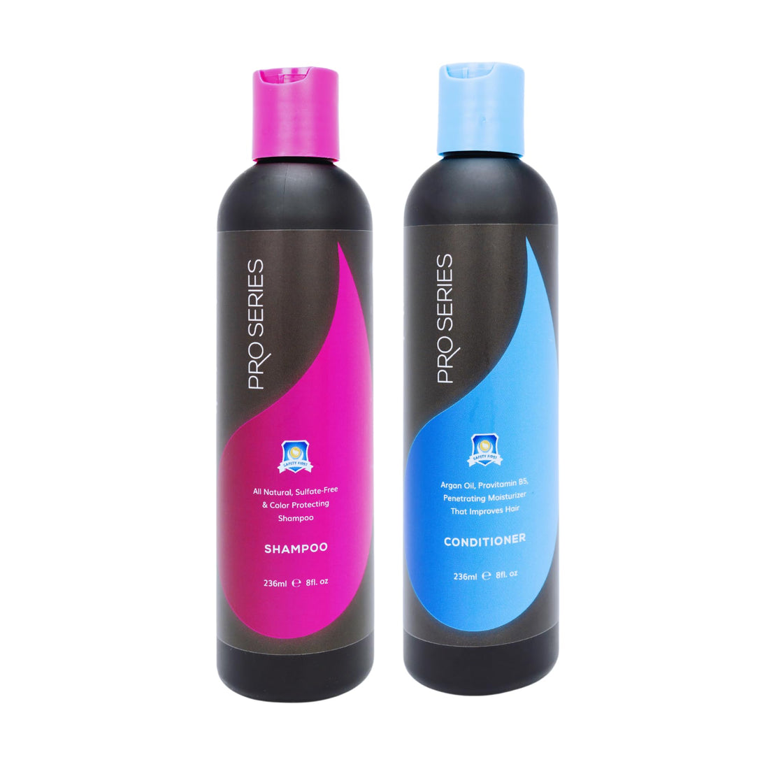 Pro Series Daily Care Shampoo & Conditioner Set | Sulfate-Free, Moisturizing, Anti-Frizz, Color-Safe for Wigs & Hair Systems - 8 Fl Oz each