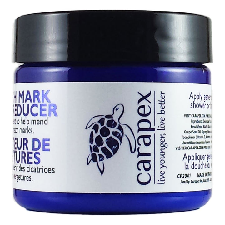 Carapex Stretch Mark & Scar Reducer Cream - 98% Natural, for Pregnancy Marks, Weight Loss Marks, Tightening, Firming, Unscented with Shea Butter, 4oz