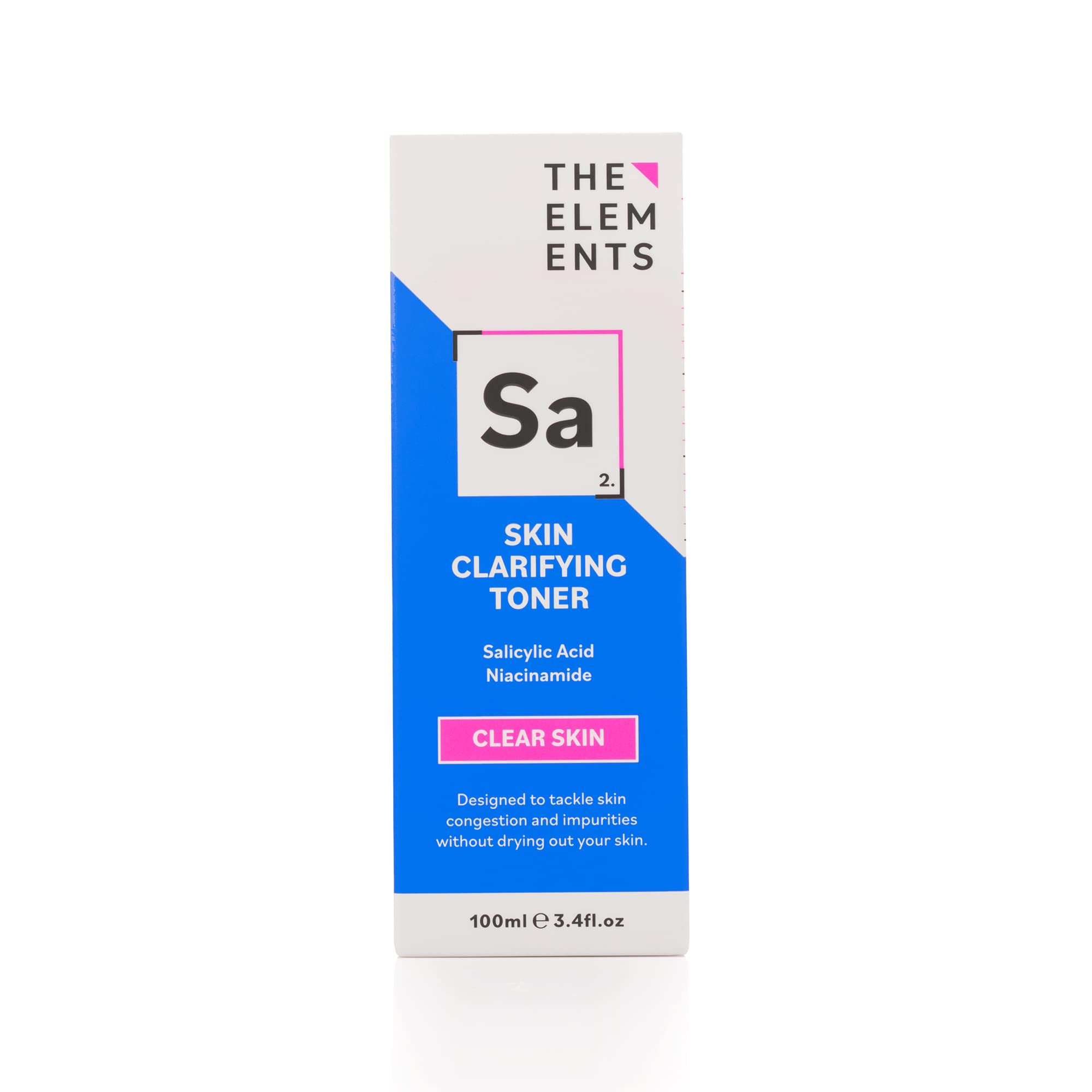 The Elements Skin Clarifying Toner, an Ultra-Hydrating Face Toner Formulated with Salicylic Acid and Niacinamide, 100ml