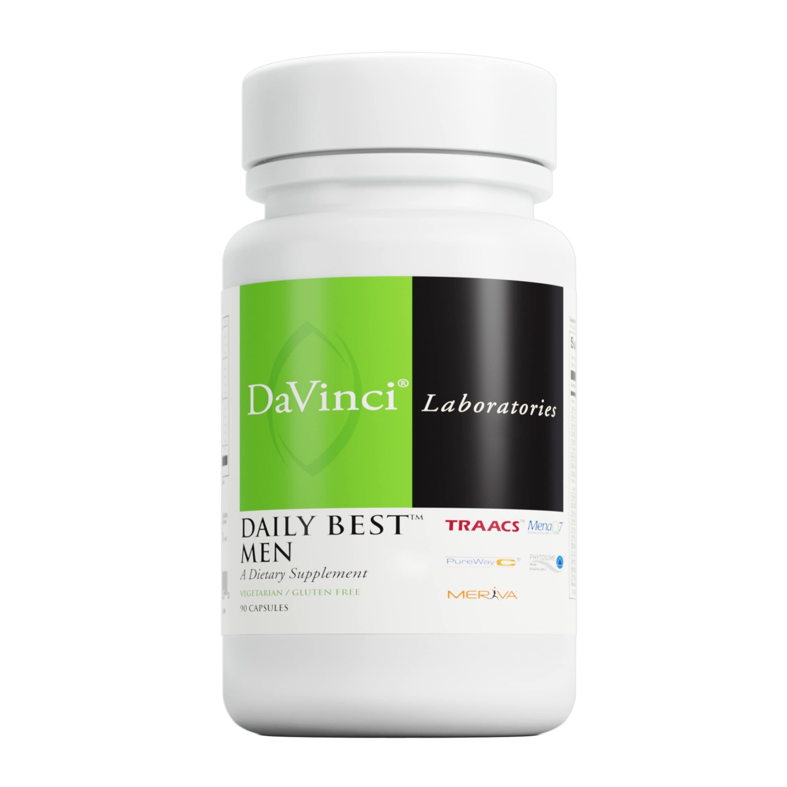 DAVINCI Labs - Daily Best Men - A Dietary Supplement with Vitamin B6, Vitamin B12 Vitamin C, Vitamin K2, and More - Vegetarian, Gluten-Free - 90 Capsules