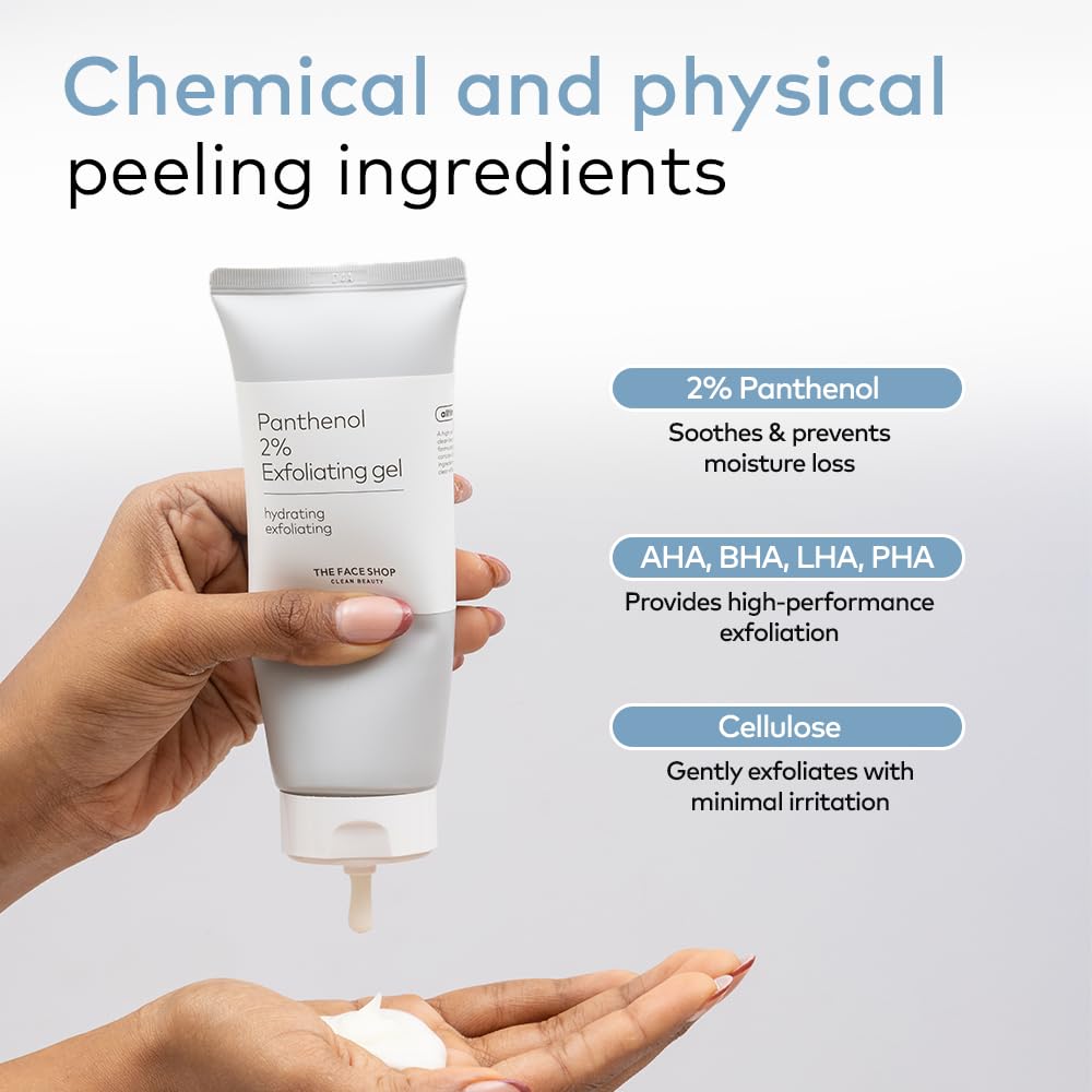 The Face Shop Alltimate Facial Polish - Daily Peeling Gel with Panthenol & AHA/BHA, Gentle Exfoliator for Smooth, Glowing and Hydrated Skin, Deep Cleansing, Korean Skin Care, 5.07 Fl. Oz.