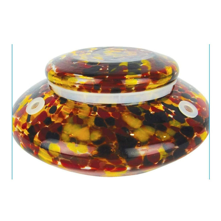 Nature's Way Bird Products GHF5 Hand Blown Garden Top Fill Hummingbird Feeder, 16 oz Capacity, Molten