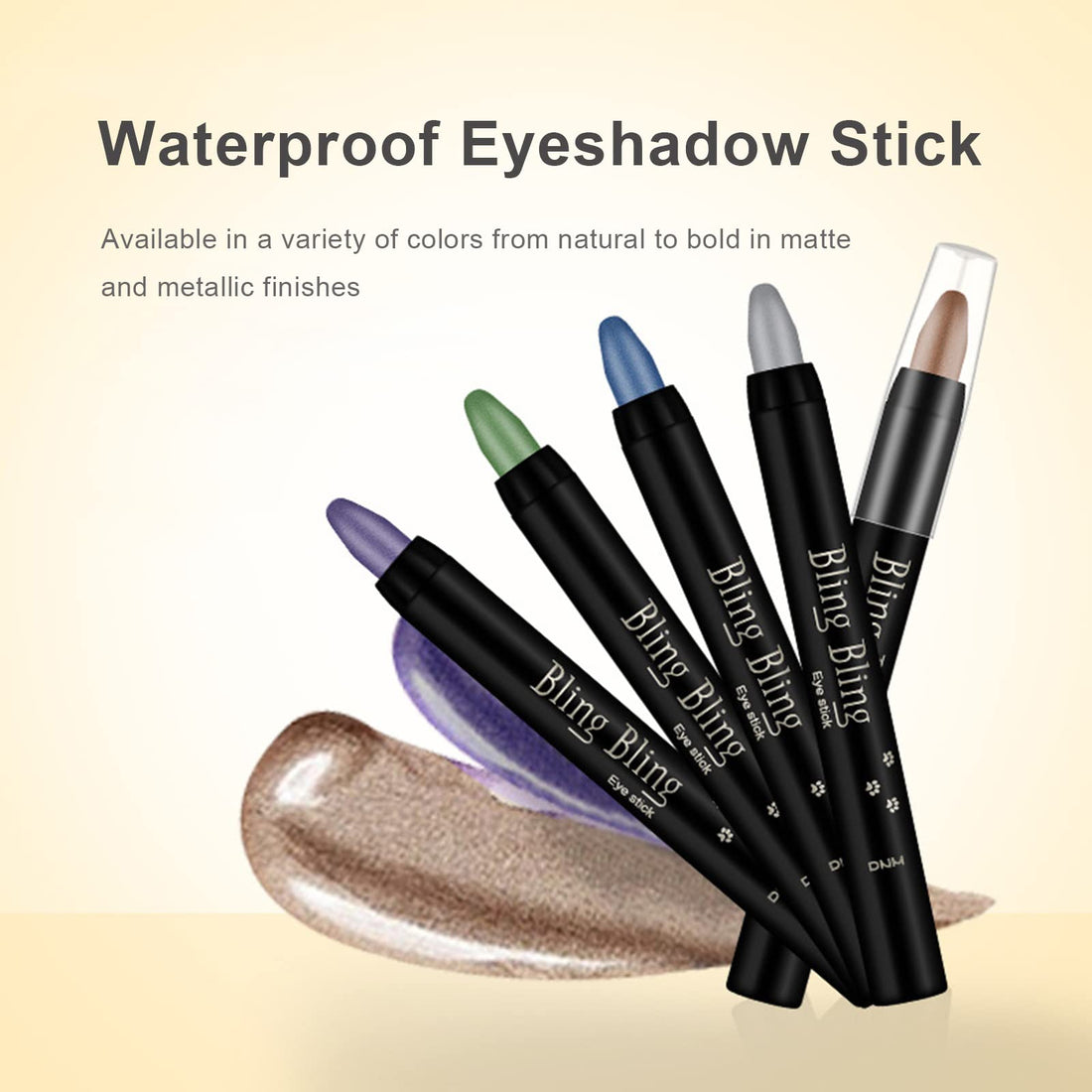 VolksRose 16 Colors Eyeshadow Shimmer Stick Set - Highlighter Eye Shadow, Colorful Pencil Crayon Creamy, Waterproof Pearly Sparkle Glitter Cream Pen EyeLiner Makeup for Women