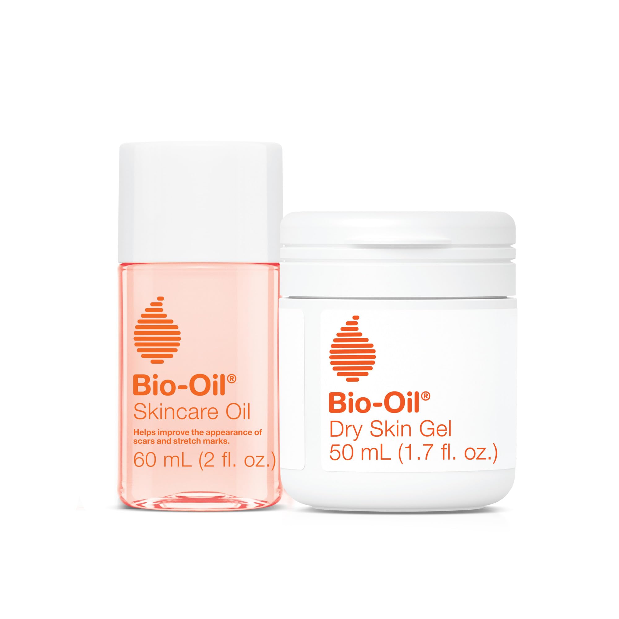 Bio-Oil Travel Skincare Bundle for Scars, Stretch Marks, and Dry Skin, Includes Skin Care Oil (2 oz) and Dry Skin Gel (1.7 oz)