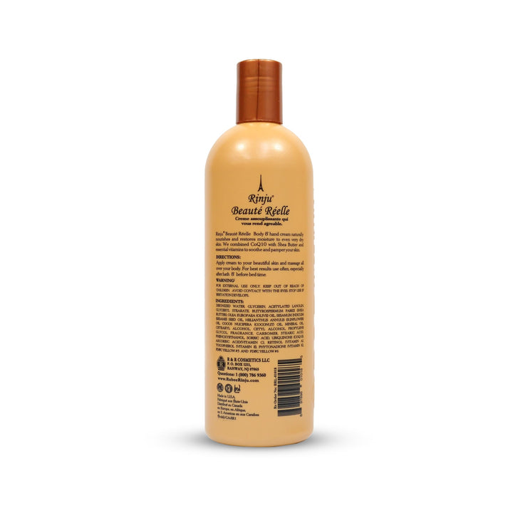 Rinju Beaute Reelle Body And Hand Lotion, 16 Ounce