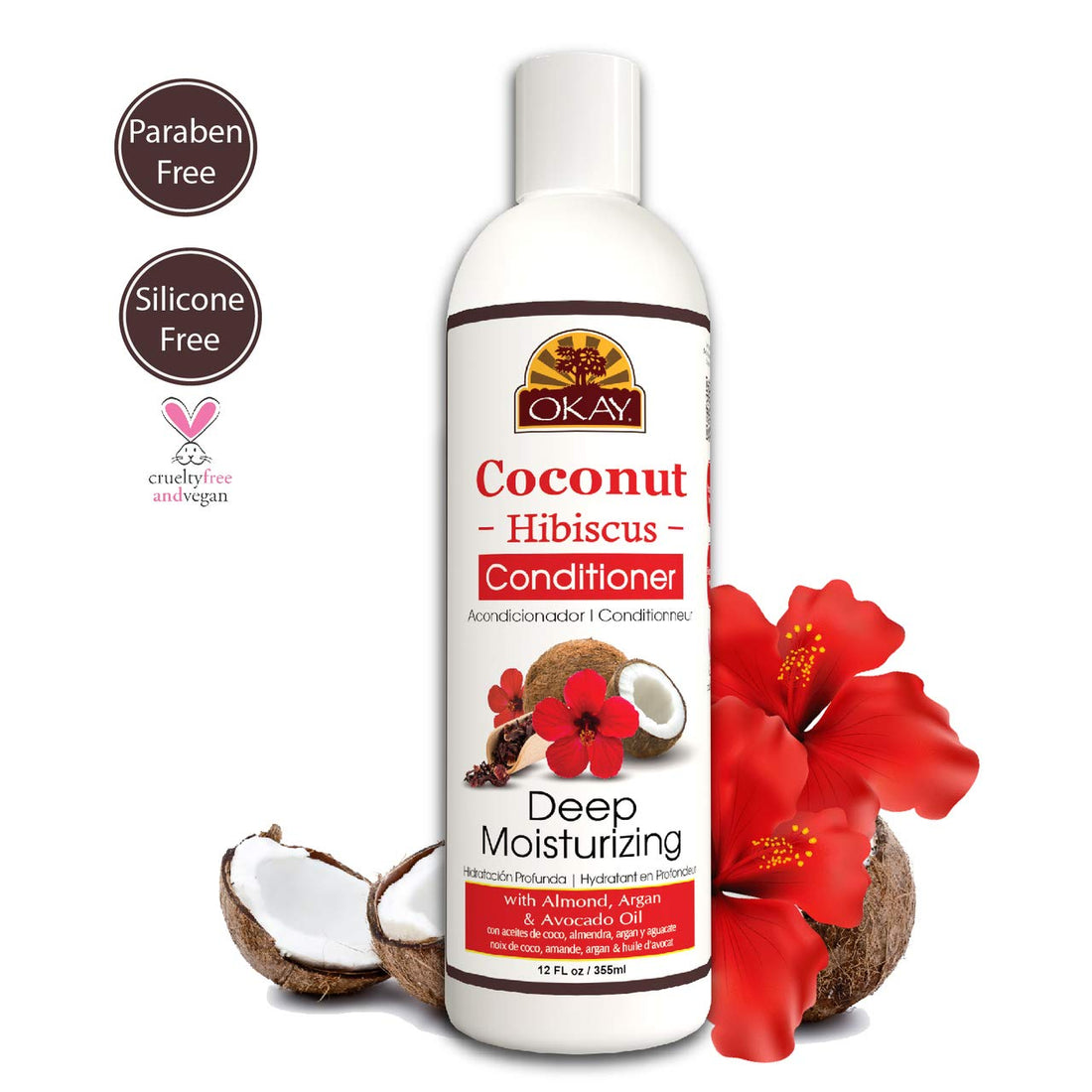 Okay Coconut Conditioner Hibiscus 12 Ounce