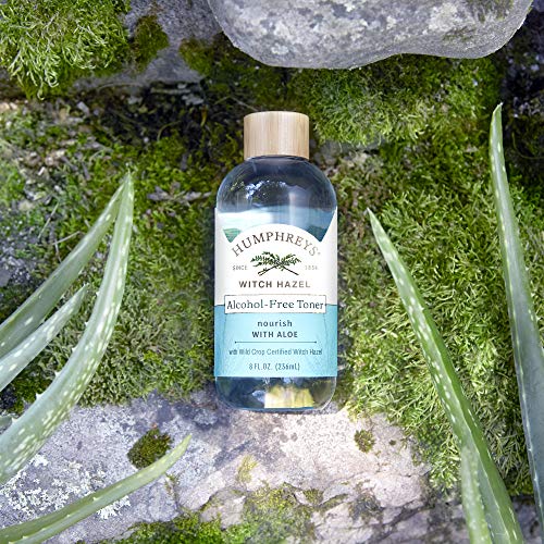 Humphreys Nourish Witch Hazel + Aloe Alcohol-Free Toner, Clear, 8 Oz ( Pack of 1)