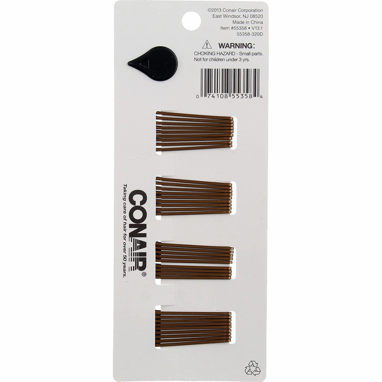 Conair Styling Essentials Pins, Brown, Mini - 36 pins
