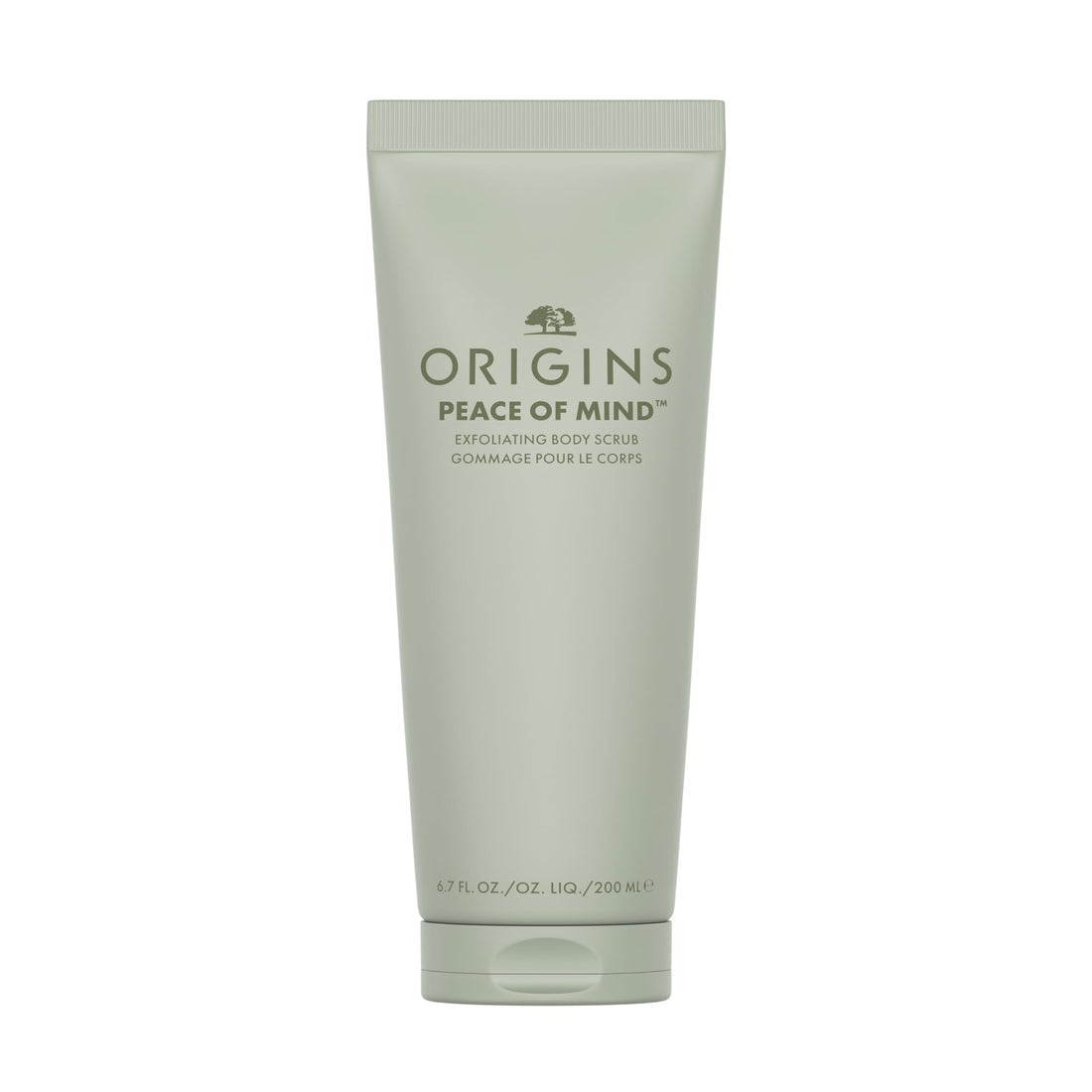 Origins Peace of Mind Exfoliating Body Scrub | Smooths Rough Skin | With Bamboo, Peppermint, Basil and Eucalyptus Blend, 6.7 Fl Oz