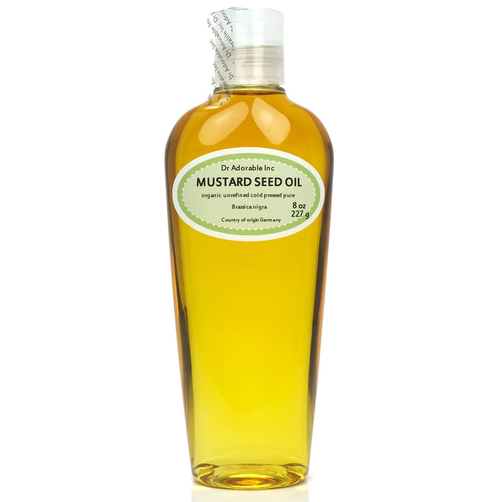 Dr Adorable - 8 oz - Mustard Seed Oil - Unrefined 100% Pure Natural Premium Organic Cold Pressed