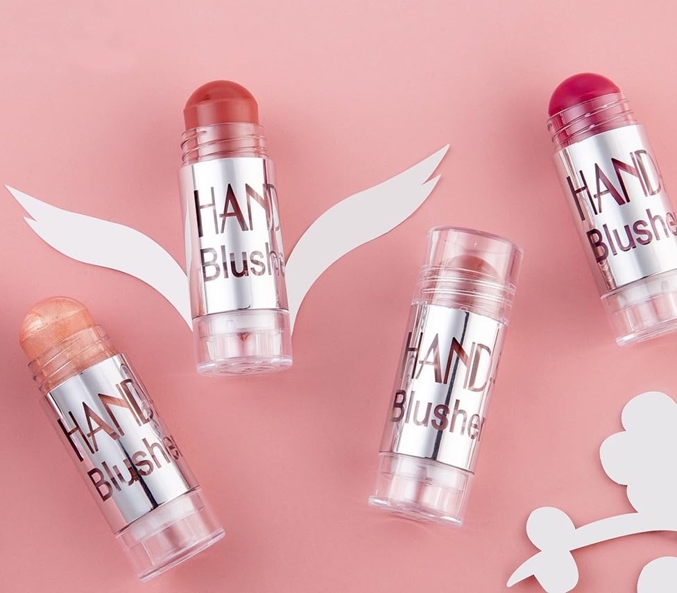 Multi-use Face Blush Stick for Cheeks High Pigment Red Contouring with High Pigment Check Stain Blush Long Lasting for Cheeks and Lips with Beautiful Natural Finish (05#, 1.0 Ounce (Pack of 1))