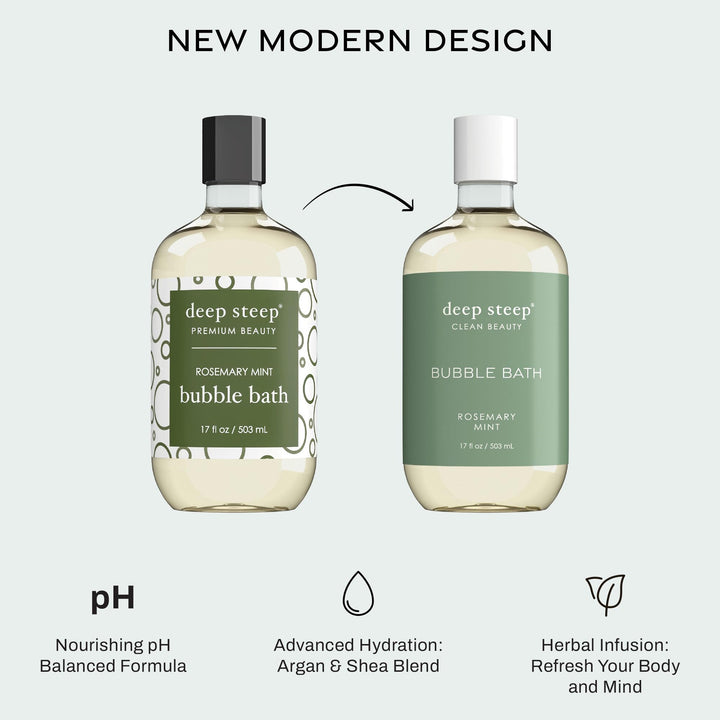 Deep Steep Rosemary Mint Bubble Bath - 17 oz/503 ml - Liquid