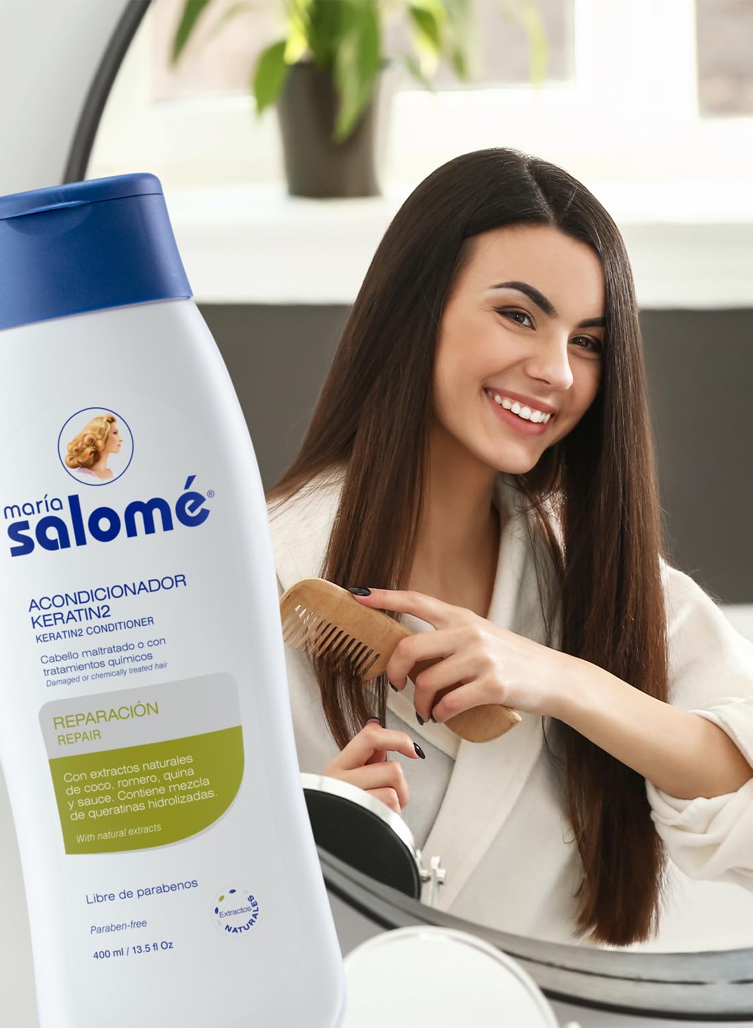 Maria Salome Acondicionador Keratin2 Conditioner 400ml 13.5 fl Oz