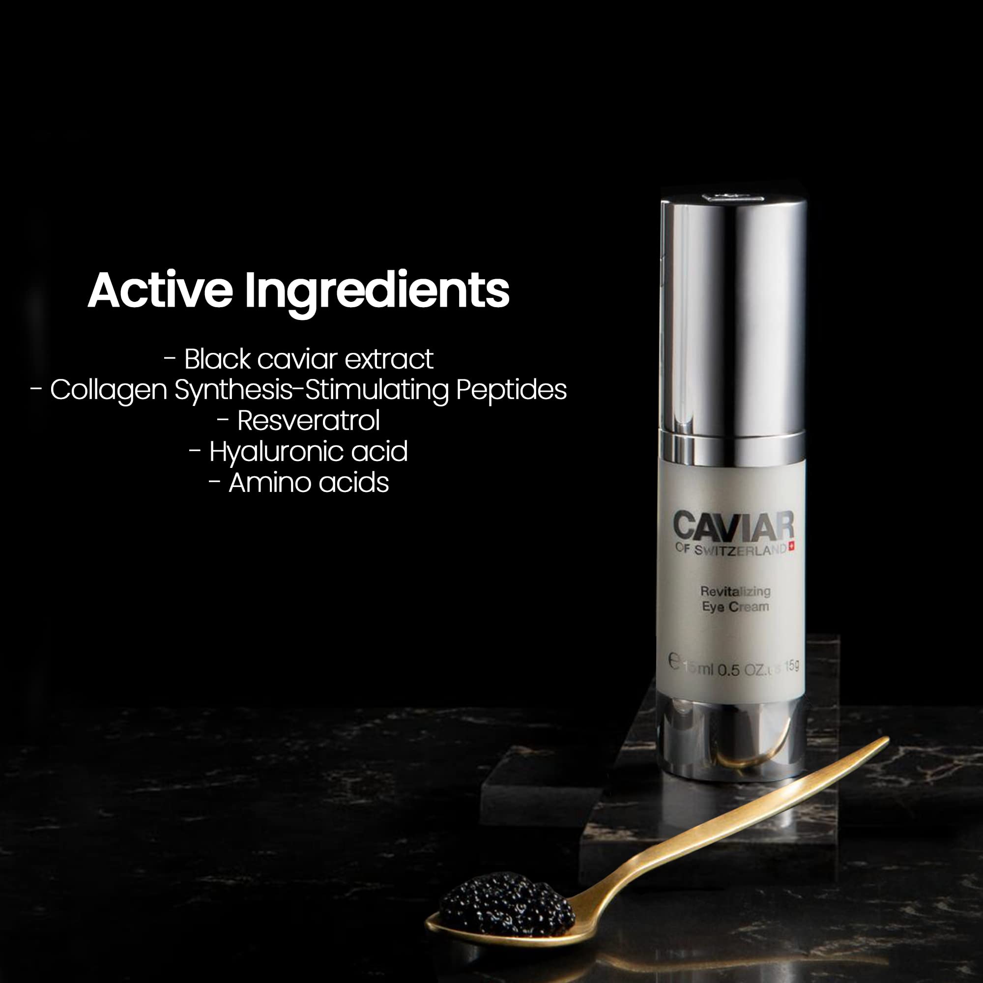 Caviar of Switzerland Intensive Eye Cream.Amazing Brightener 15ml