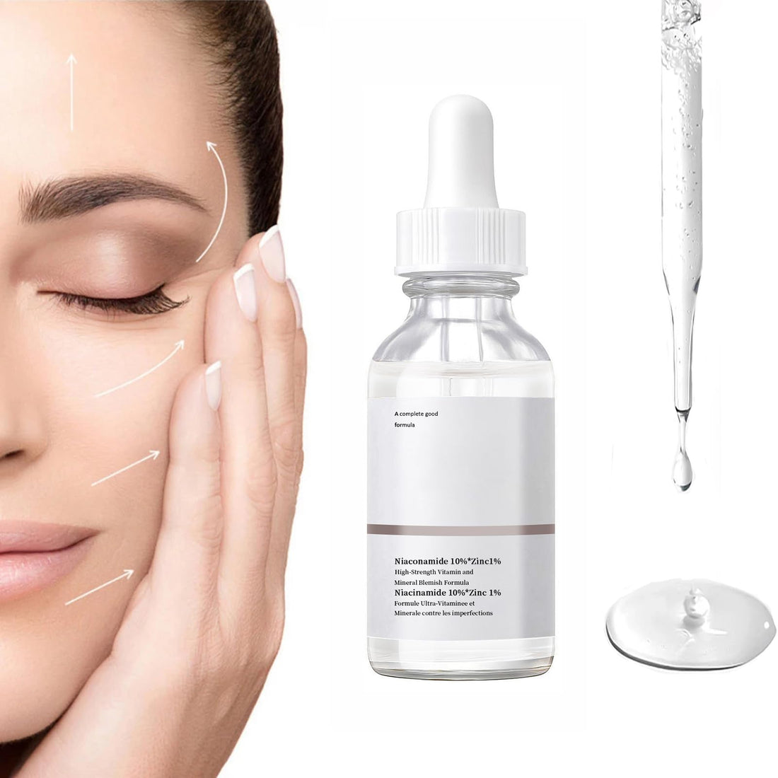 Niacinamide Serum for Face, 30ML/1 Fl Oz Niacinamide Face Serum for Women, Niacinamide 10% + Zinc 1% Serum For Acne.