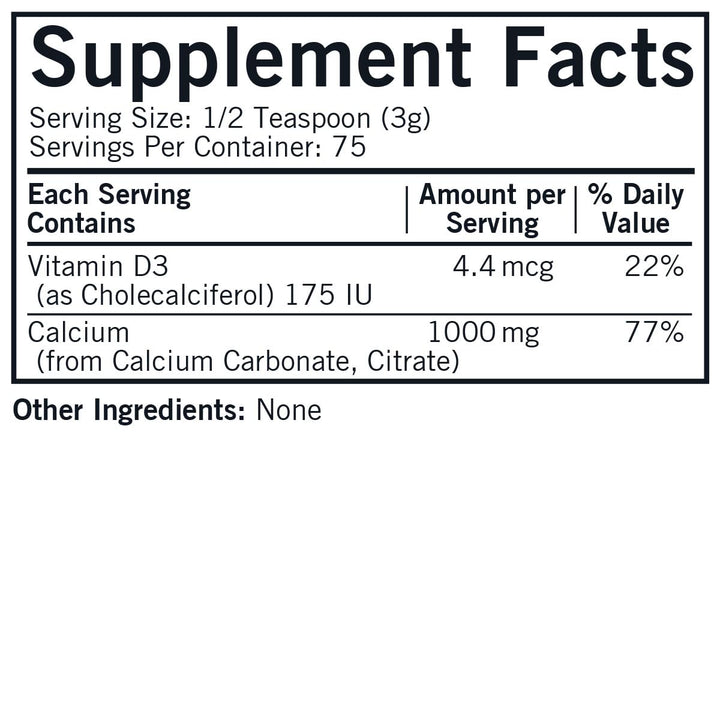 Kirkman - Calcium with Vitamin D3 Powder - 8 oz - Essential Minerals - Helps Maintain Strong Bones - Unflavored