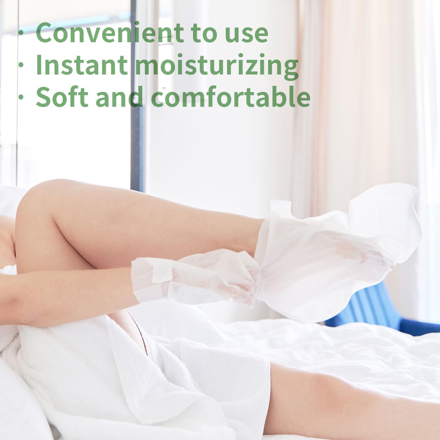 SULADEC Moisturizing Foot Mask with Shea Butter and Goat Milk, Hydrating Foot Masks for Dry Cracked Feet, Dry Skin Moisturizer for Soft and Smooth Touch Feet - Men Women - 5 Pairs