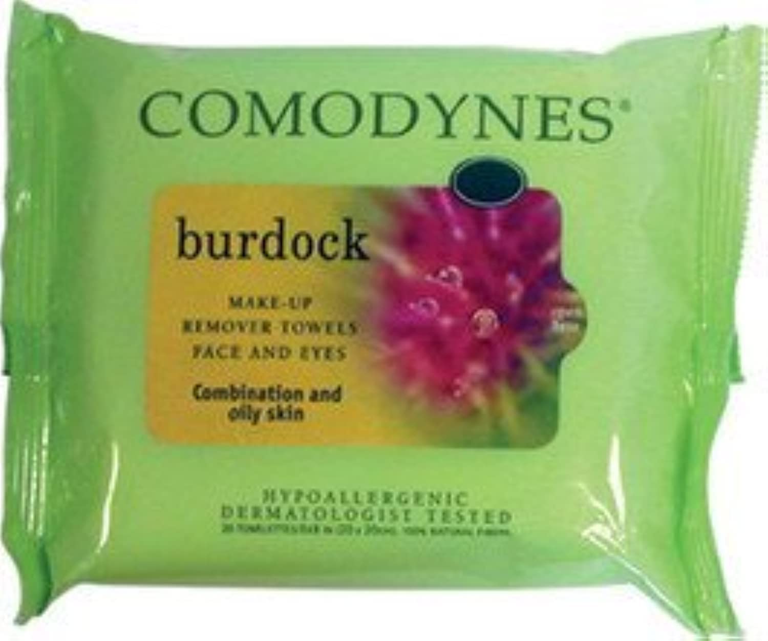 Comodynes Make-up Remover Towelettes for Combination & Oily Skin. (Pack of 20 Towelettes)