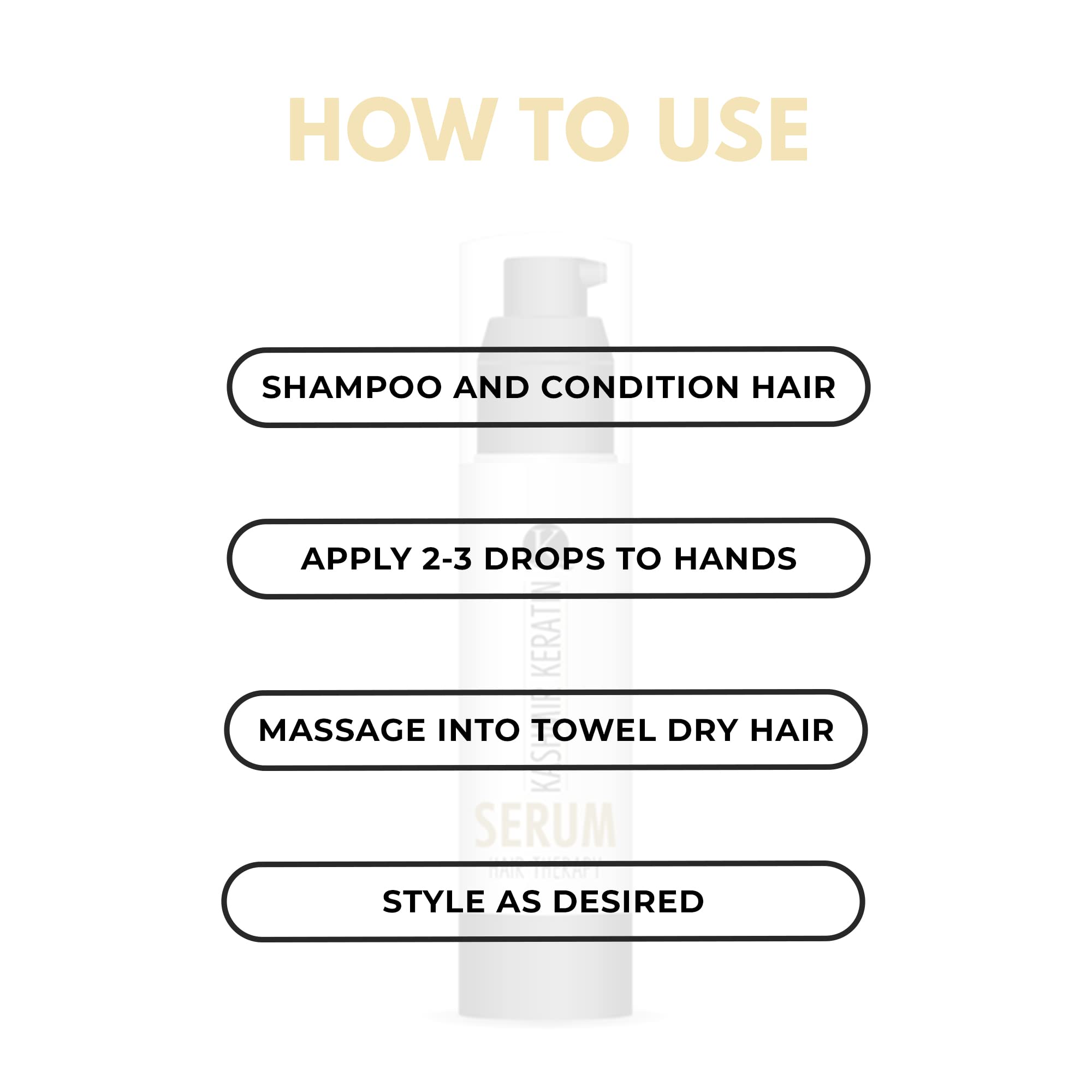 Kashmir Keratin Hair Therapy Serum Non Oily Anti Frizz NEW PRESENTATION (100ml / 3.38 Fl Oz.)