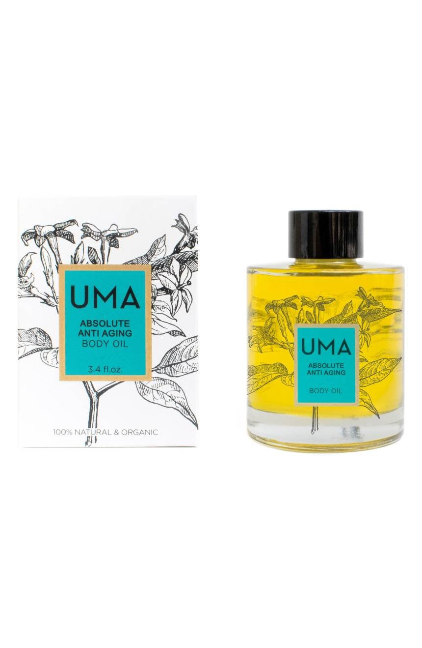 UMA Absolute Anti-Aging Body Oil. Antioxidant Rich Moisture Blend of Organic Botanicals to Firm and Revitalize Skin. (3 FL Oz. )