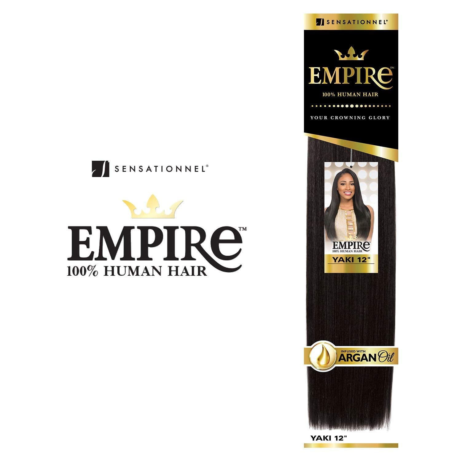 EMPIRE YAKI (18, 1B) - Sensationnel 100% Human Remy Hair Yaky Weave