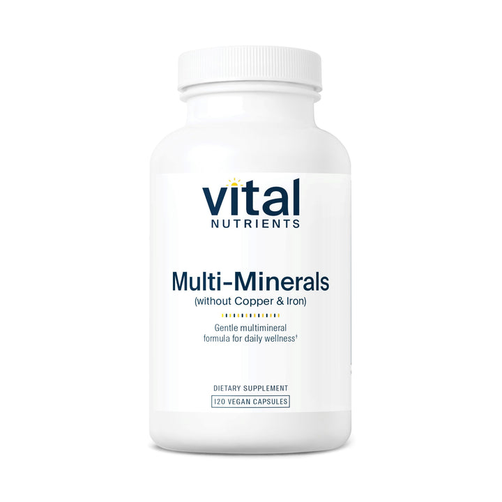 Vital Nutrients Multi-Minerals | Citrate/Malate Formula (No Copper or Iron) | Vegan Daily Multimineral | Gluten, Dairy, Soy Free | Non-GMO | 120 Capsules
