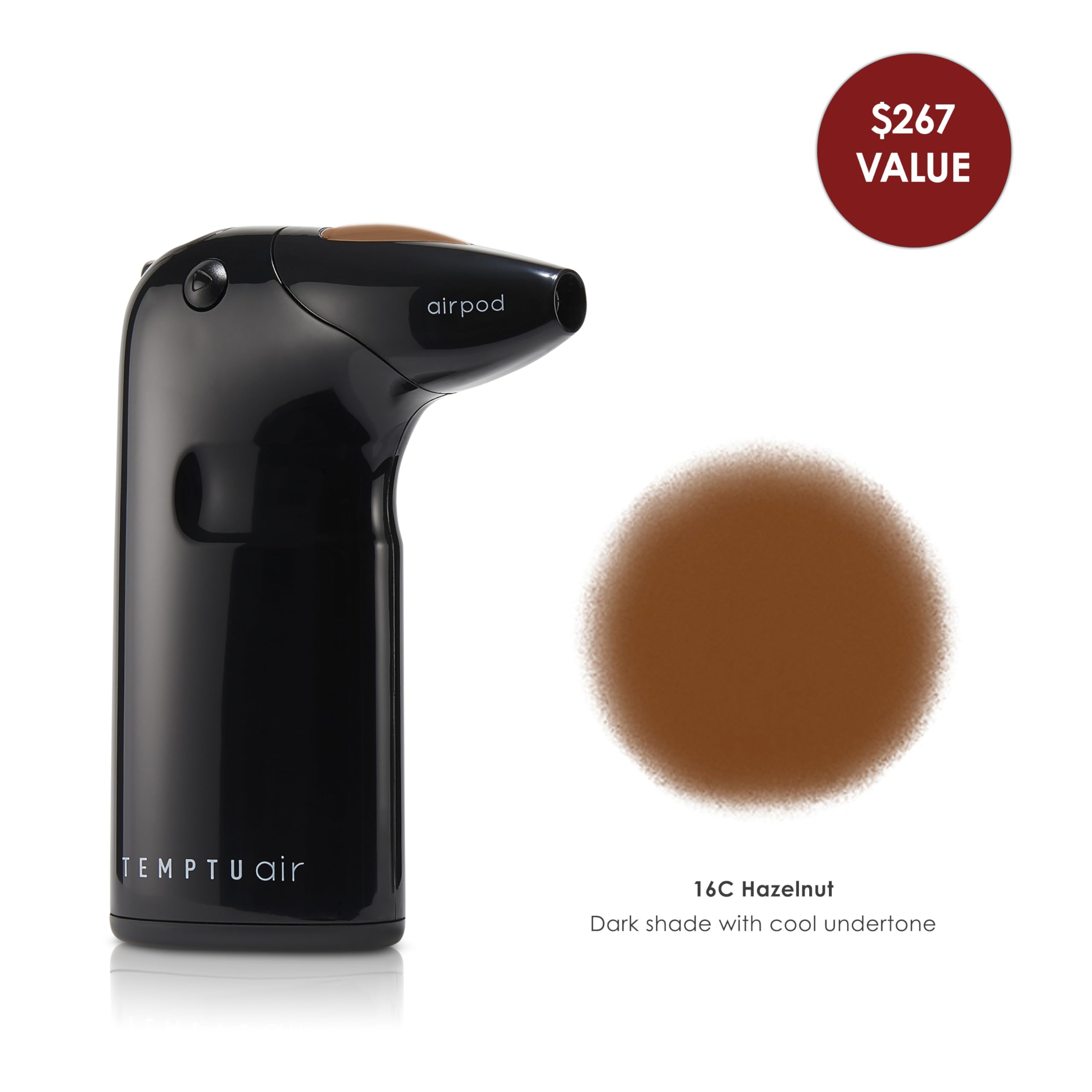 Temptu Air Perfect Canvas Airbrush Starter Kit, 16 Hazelnut