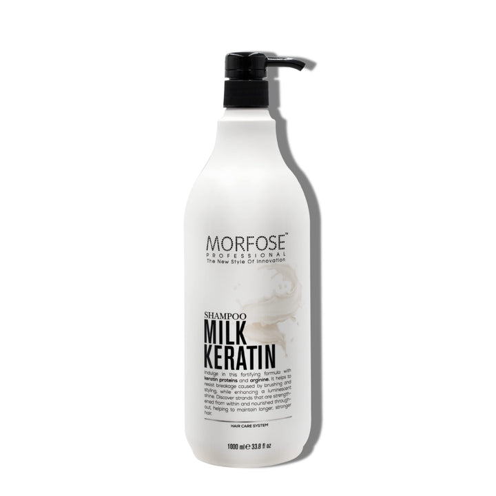Morfose Keratin Shampoo - Intensive Milk Therapy with Amino Acid Complexes, Keratin-Enriched Shampoo Keratin for Shine & Volume, Strengthening Arginine, 33.81 Fl. Oz