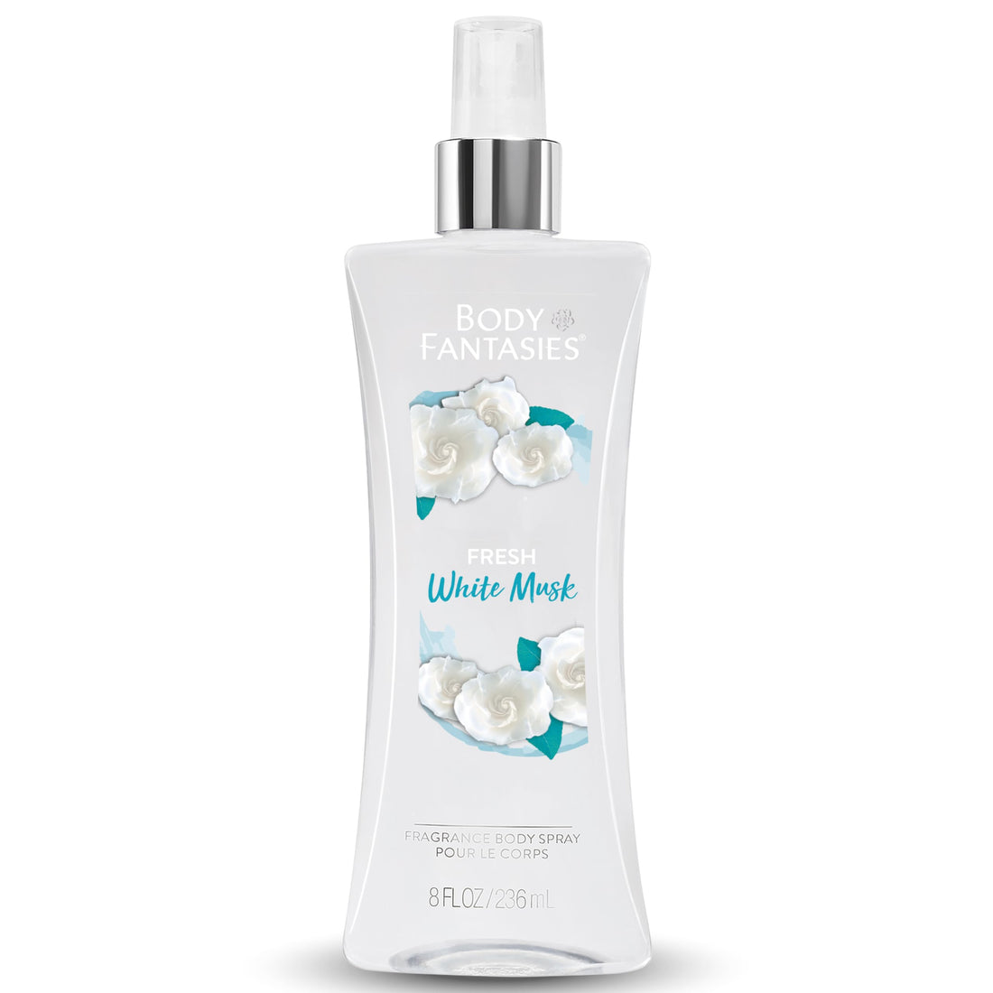 Body Fantasies Fresh White Musk Fantasy Fragrance Body Spray for Women 8 Ounce