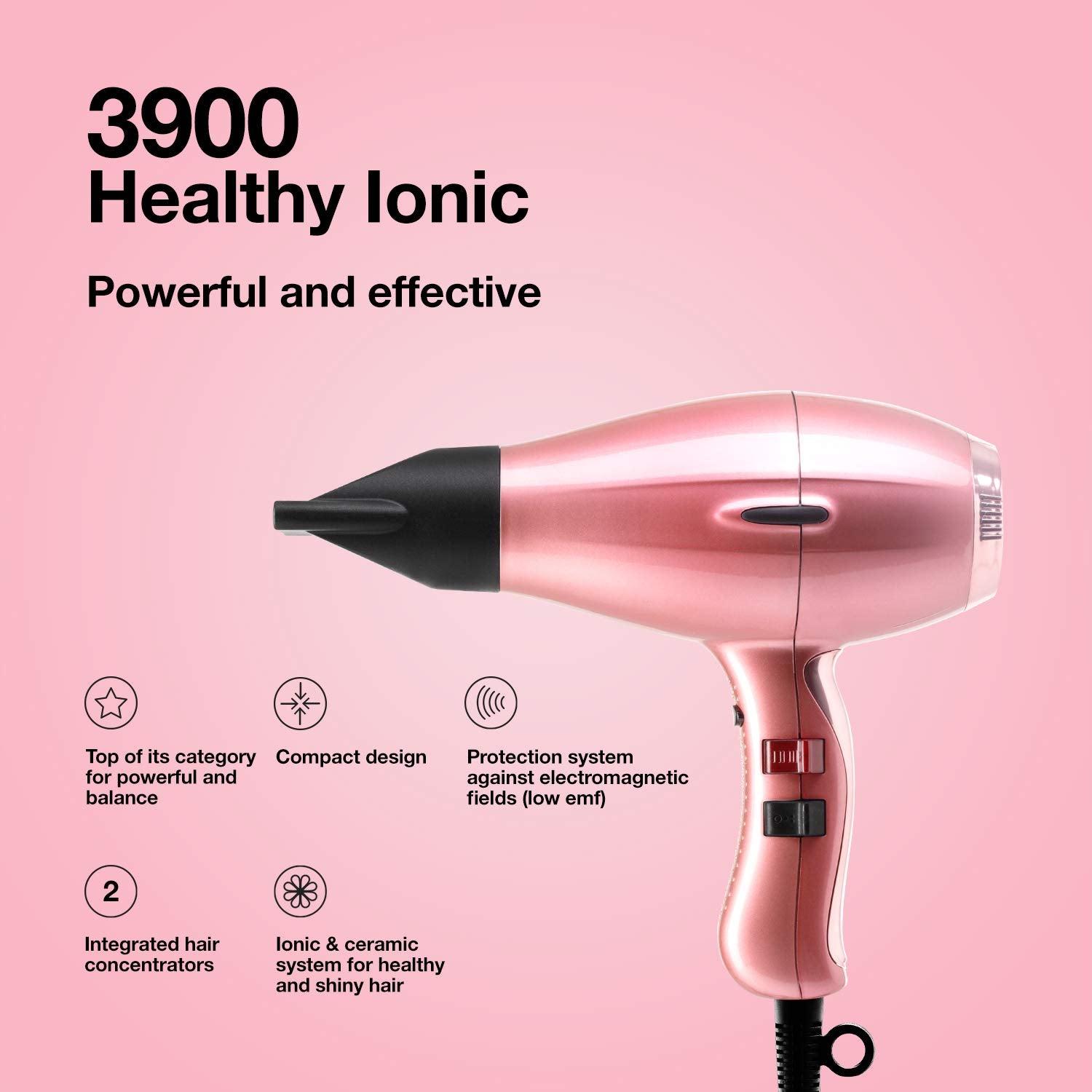 Elchim 3900 Healthy Ionic Dryer, Venetian Rose Gold