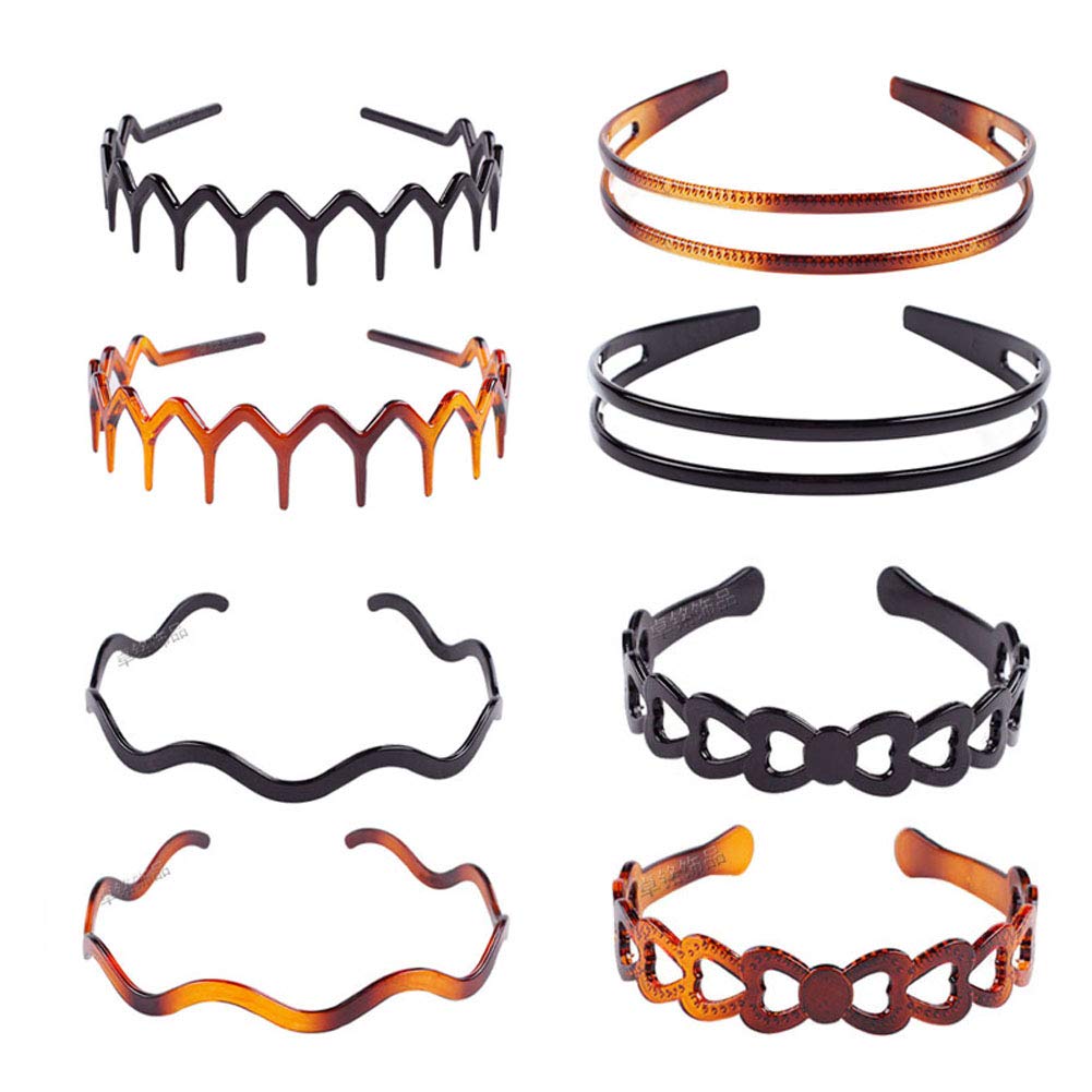 Plastic Tooth Hair Comb Headband Hard Headbands Ribbon Hairband Women Men Hair Accessory (style04)