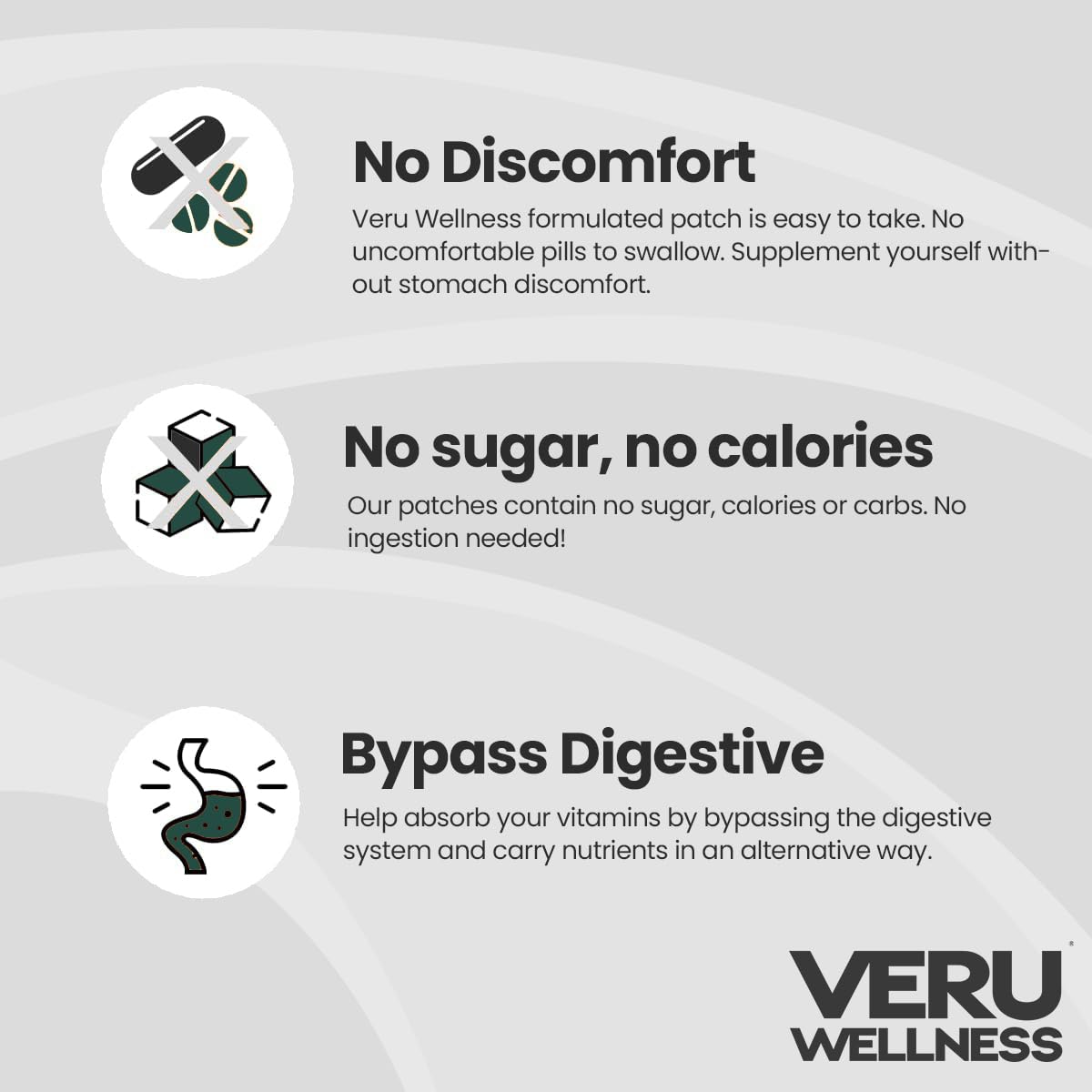 Veru Wellness Bariatric Immune, D3/K2 - Post Bariatric Gastric Bypass and Sleeve Gastrectomy - Non Ingest Patch (60 Days)