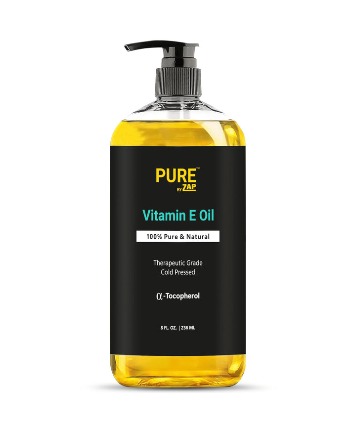 Vitamin E Oil, 100% Pure & Natural 28,000 IU Premium Cold-Pressed Oil -8 Fl Oz, Tocopherol for Repairing Dry, Damaged Skin, Moisturizing for Skin, Growth of Nails, Hair, Scalp Brand: Pure by ZAP