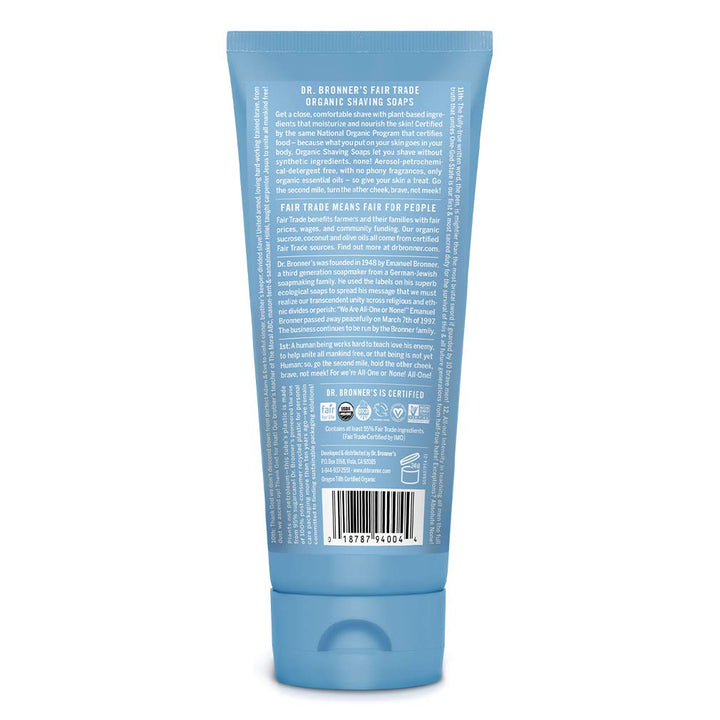 Dr. Bronner's - Organic Shaving Soap (Unscented, 7 Ounce) - Certified Organic, Sugar and Shikakai Powder, Soothes and Moisturizes for Close Comfortable Shave, Use on Face, Underarms and Legs