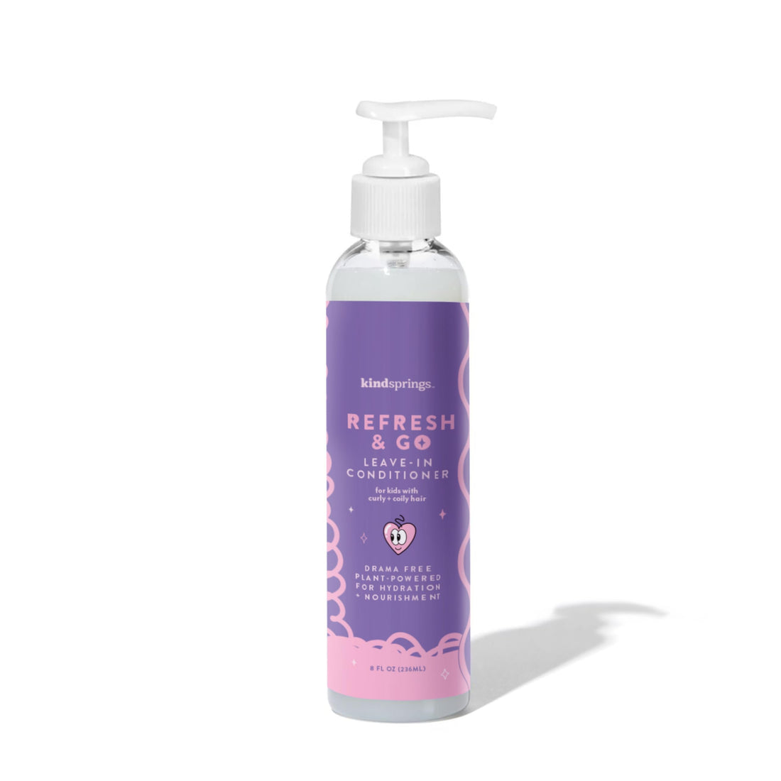 kindsprings Leave-In Conditioner and Detangler For Kids, Curly and Coily Hair. Multi-Use, Ultra-Hydrating, Styling Prep Cream, Refresh and Go Nourishing and Detangling Conditioner. 8 Fl Oz