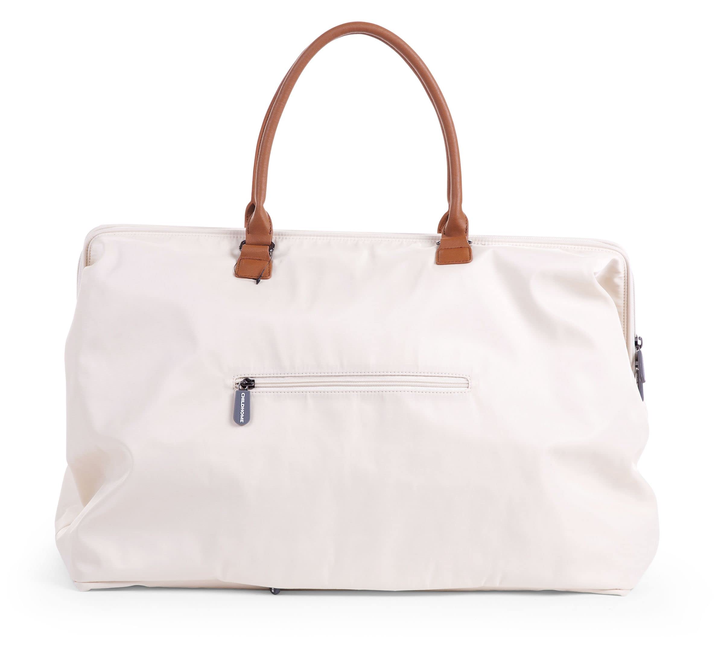 Childhome Original Mommy Diaper Bag - Large Tote, Travel & Hospital Bag (Off White Black)