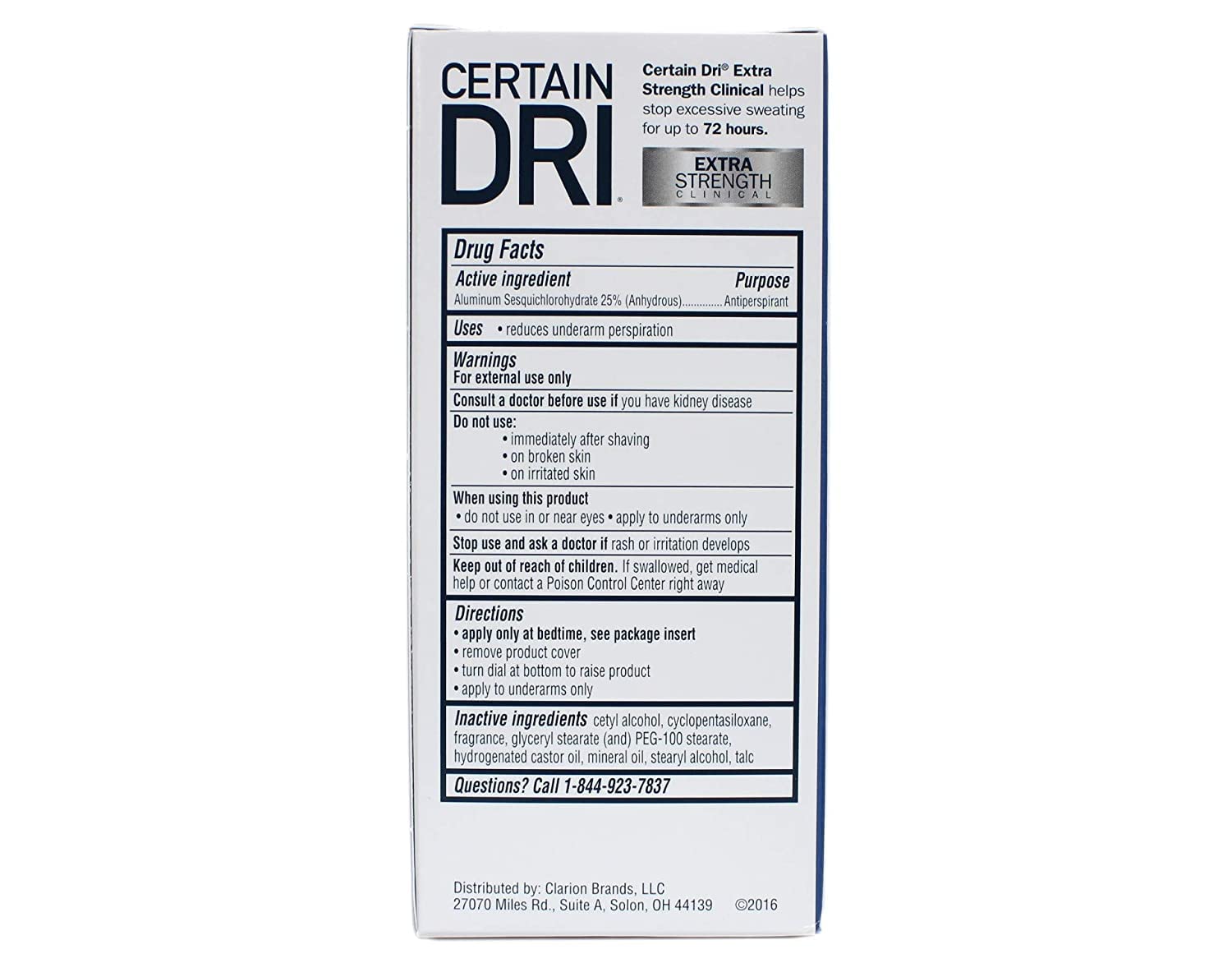 DSE Certain Dri Anti-perspirant Solid Stick - 1.7 Oz, Unscented, Unisex