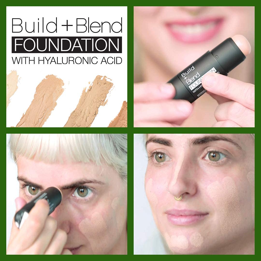 Palladio BUILD + BLEND Foundation Stick, Contour Stick for Face, Professional Makeup for Perfect Look, 0.25 Ounce (Natural Beige)