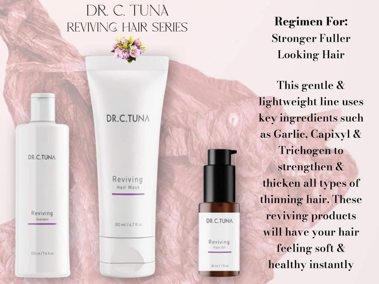 FARMASI Dr C Tuna, Advanced Reviving Shampoo and Hair Mask with Capixyl™ and Trichogen™ for Hair Growth | Shampoo 7.6 fl oz / 225 ml | Mask 6.7 fl.oz/ 200 ml