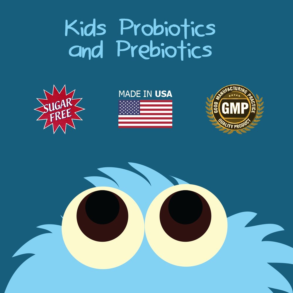 Intelligent Labs 6 Billion CFU Kids/Children's Probiotics with Prebiotics, Sunfiber and Fos, for 10x More Effectiveness, One A Day Great Taste Chewable Probiotic, 2 Months Supply Per Bottle