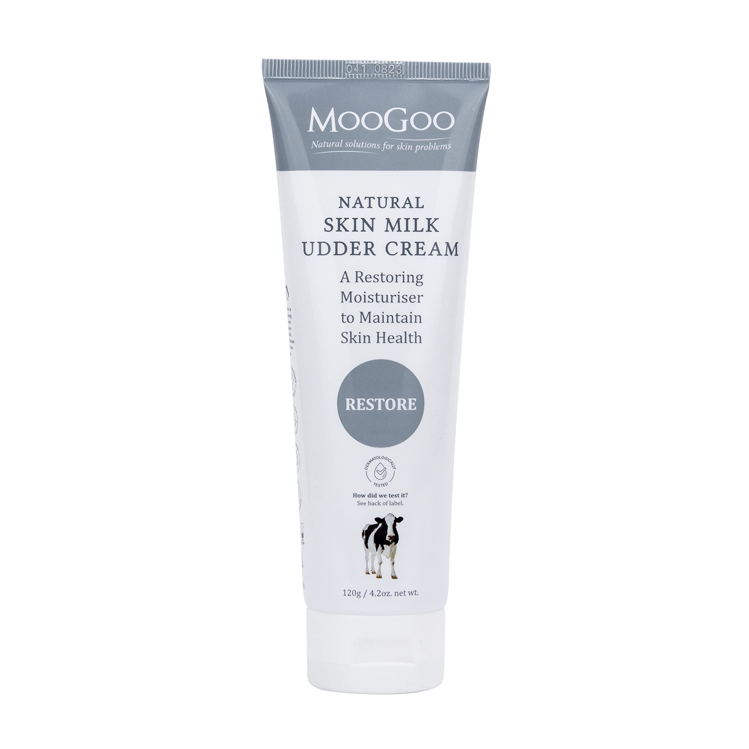 MooGoo Natural Skin Milk Udder Cream - Lightweight Face & Body Moisturizer for Sensitive, Irritated, Dry or Itchy Skin, For All Ages Including Children, 120g/4.2oz