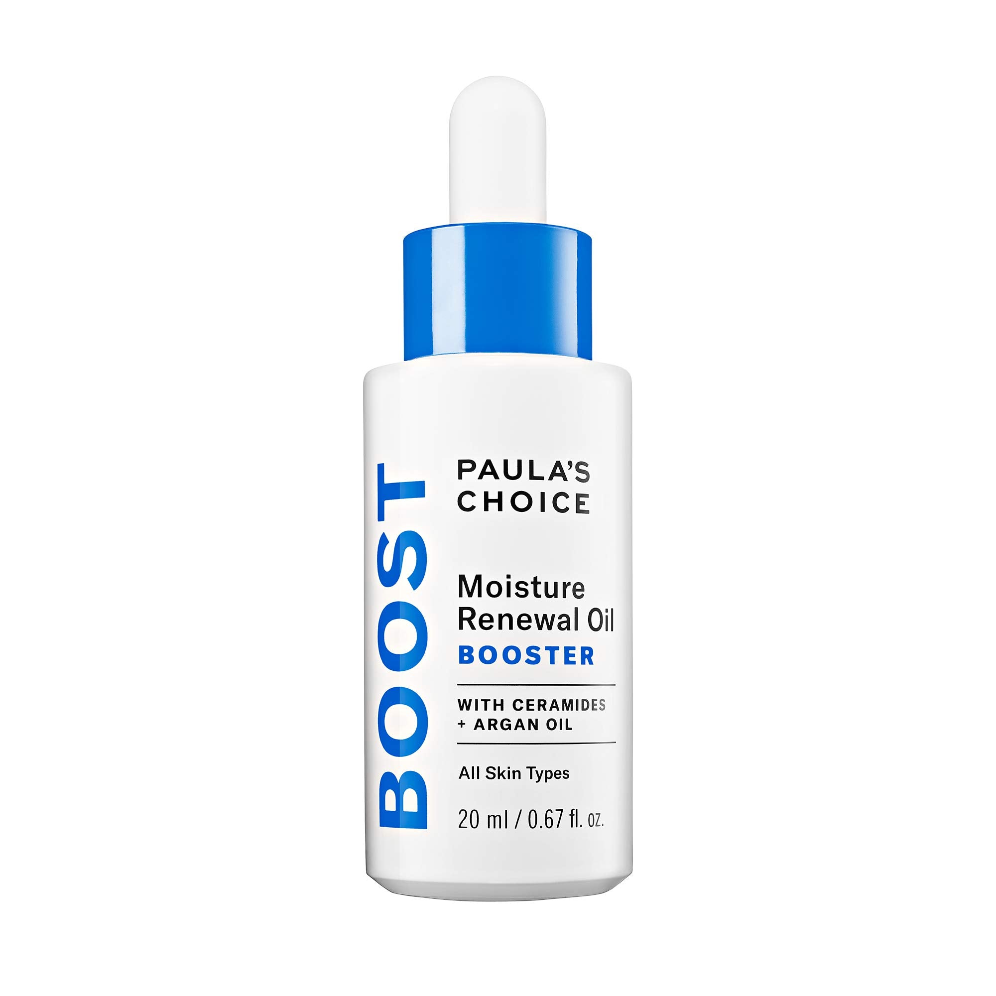 Paula's Choice BOOST Moisture Renewal Oil Booster, Ceramides & Argan Oil Serum for Redness Relief, Dry Skin, 0.67 Ounce