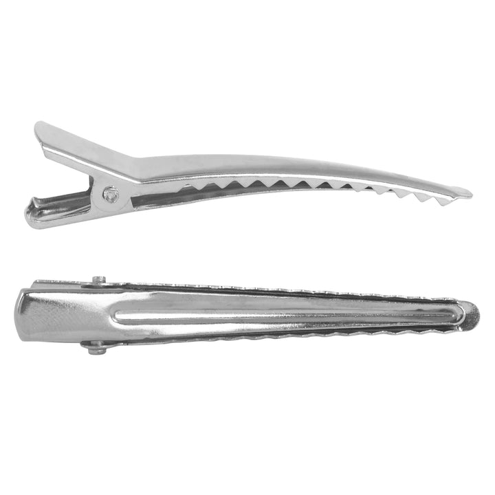 4.5cm Silver Alligator Teeth Prongs Clips Holders for Hair Care, Arts & Crafts Projects, Dry Hanging Clothing, Office Paper Document Organization (100 Pieces) by Super Z Outlet®
