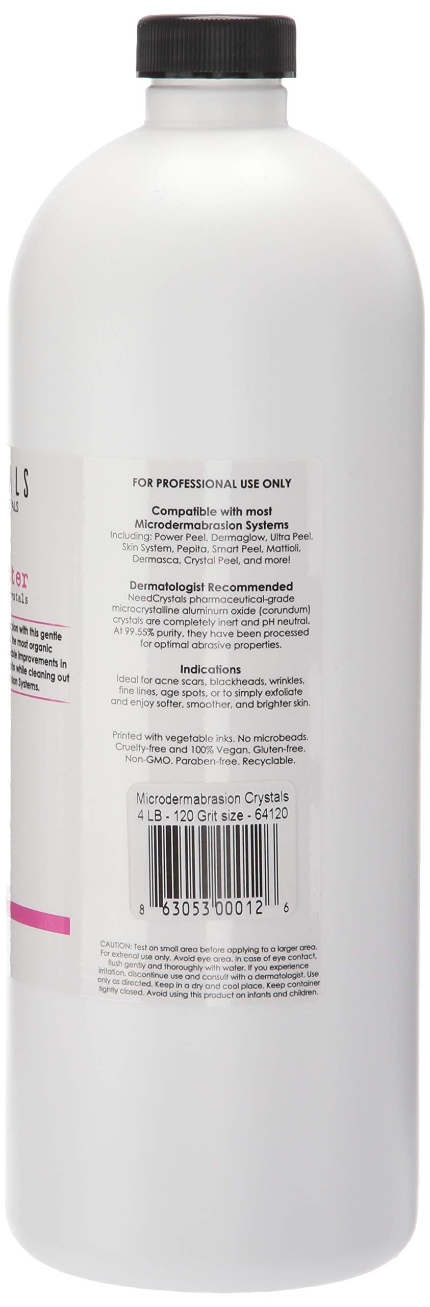 Microdermabrasion Crystals (4 lb, 120 Grit) All-Natural Rejuvenating Skin Face Exfoliator Treatment for Dull or Dry Skin, Wrinkles, Blemishes, Acne Scars & More by NeedCrystals