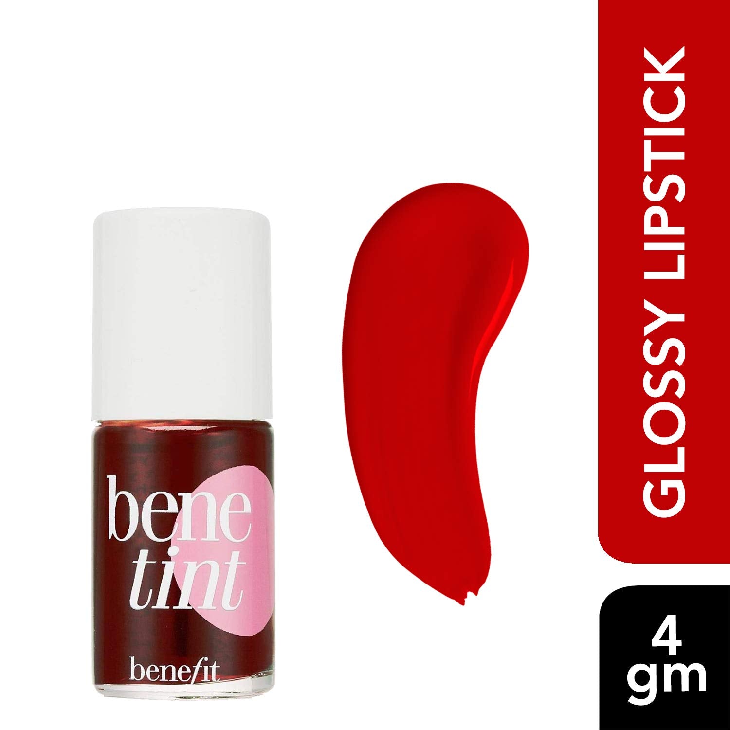 Benefit Cosmetics Benetint Lip Stain and Cheek Stain Travel Size 0.13Oz/4ml, Sheer Finish - Red