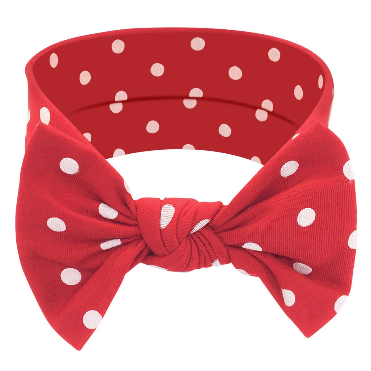 BABYGIZ Baby Girl Headbands-Infant,Toddler Cotton Handmade Hairbands with Bows Child Hair Accessories (Red with White Polka Dots)