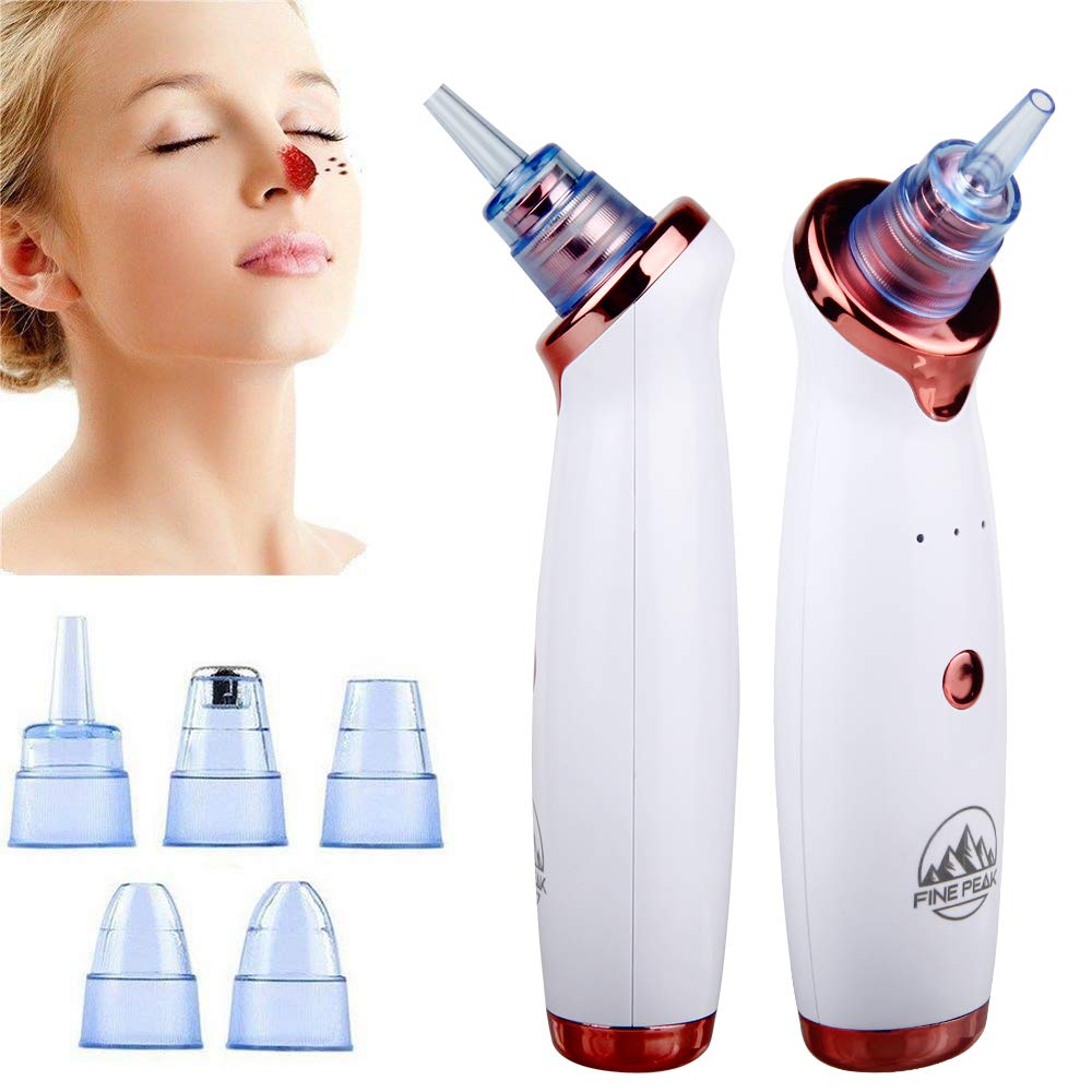 Fine Peak Blackhead Remover Vacuum Pore Cleanser with 5 Probes