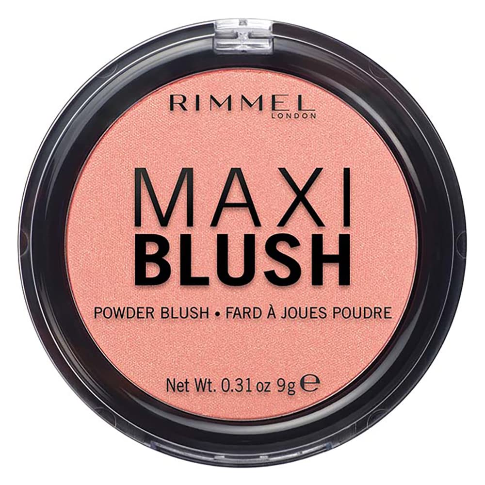 Rimmel London Maxi - 001 Third Base - Blush Powder, Lightweight, Highly Pigmented, Blendable, 0.31oz