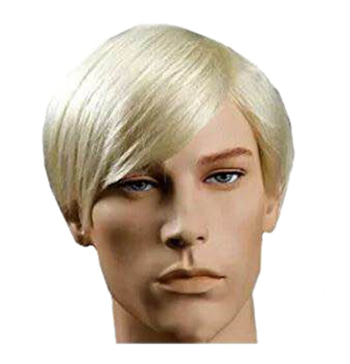 OYSRONG New Handsome Short Straight Golden Blonde Color Ken Costume Cosplay Heat Resistant Fibre Halloween Wig