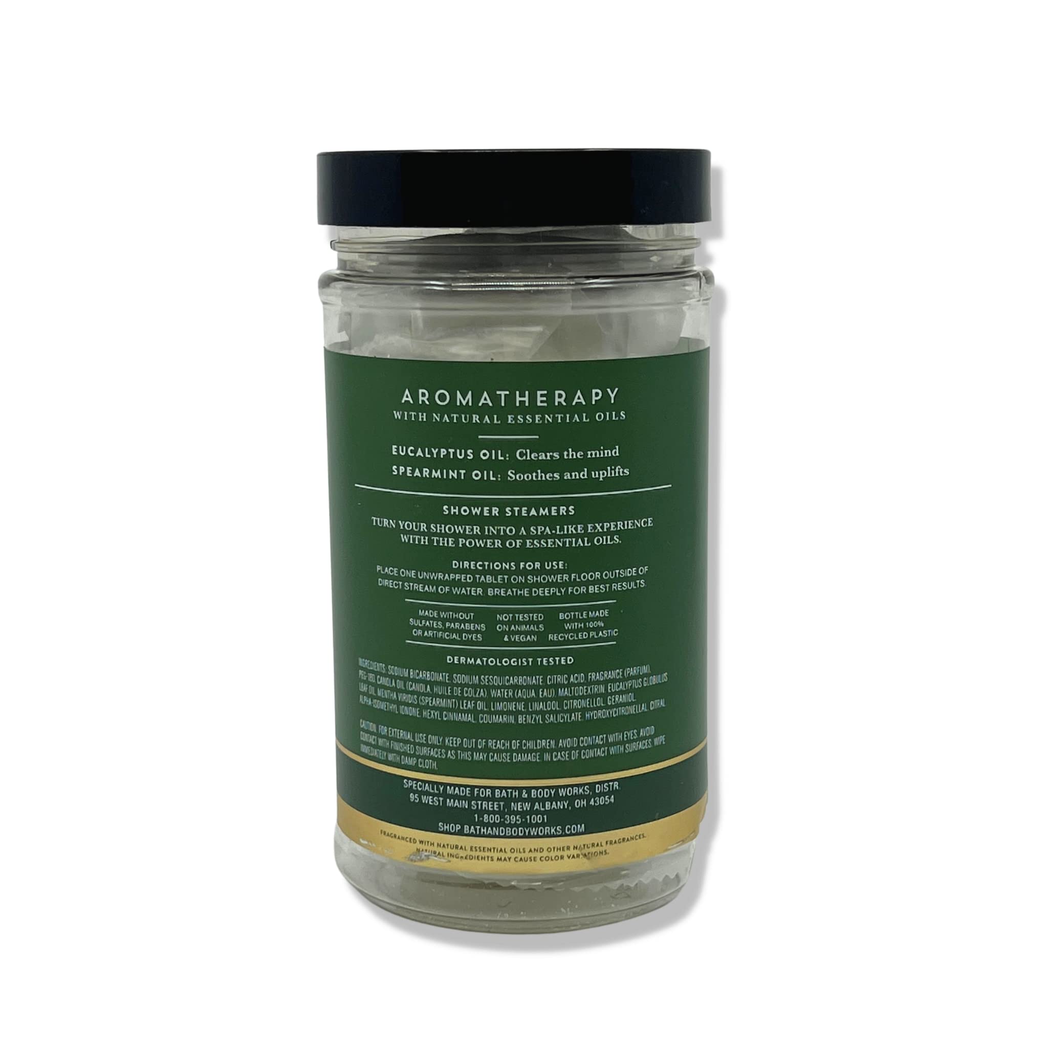 Bath & Body Works - Aromatherapy - Shower Steamers, 6 Tablets Each - 2 Pack Bundle - Lavender Vanilla and Eucalyptus Spearmint